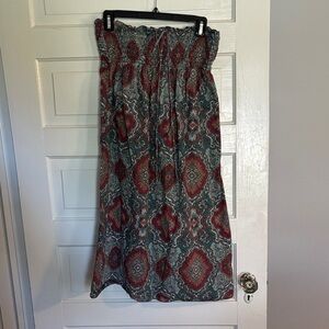 Mossimo Supply Co. Paisley Patterned Western Midi Skirt